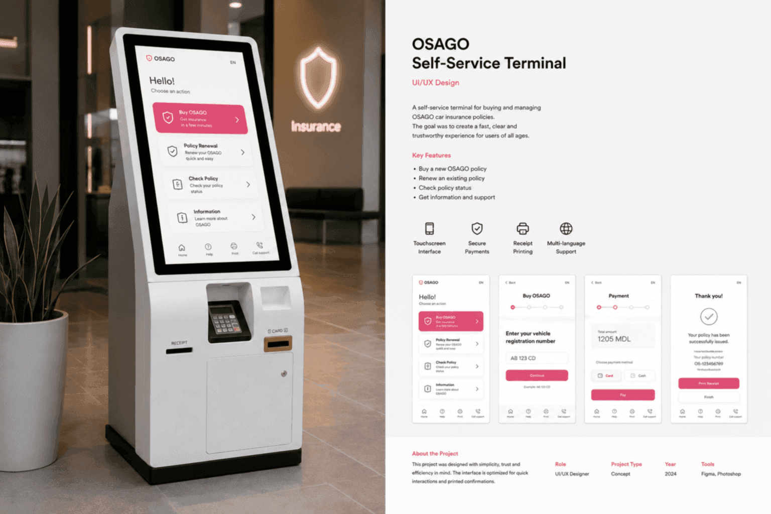 OSAGO — Self-Service Terminal Interface